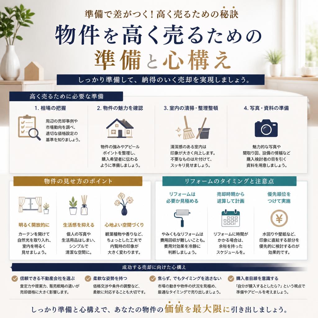 高く売るための準備