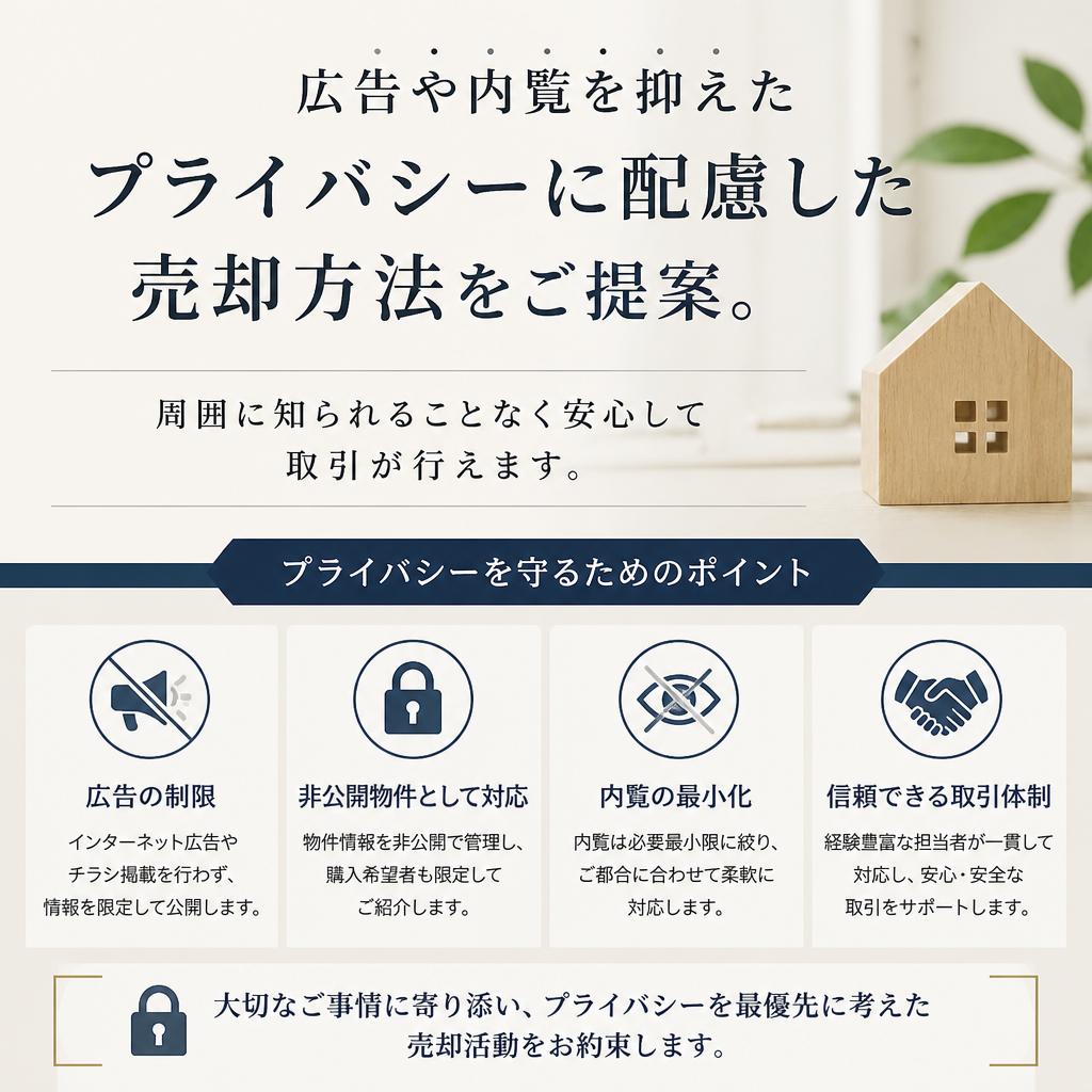 周囲に知られず売却する方法