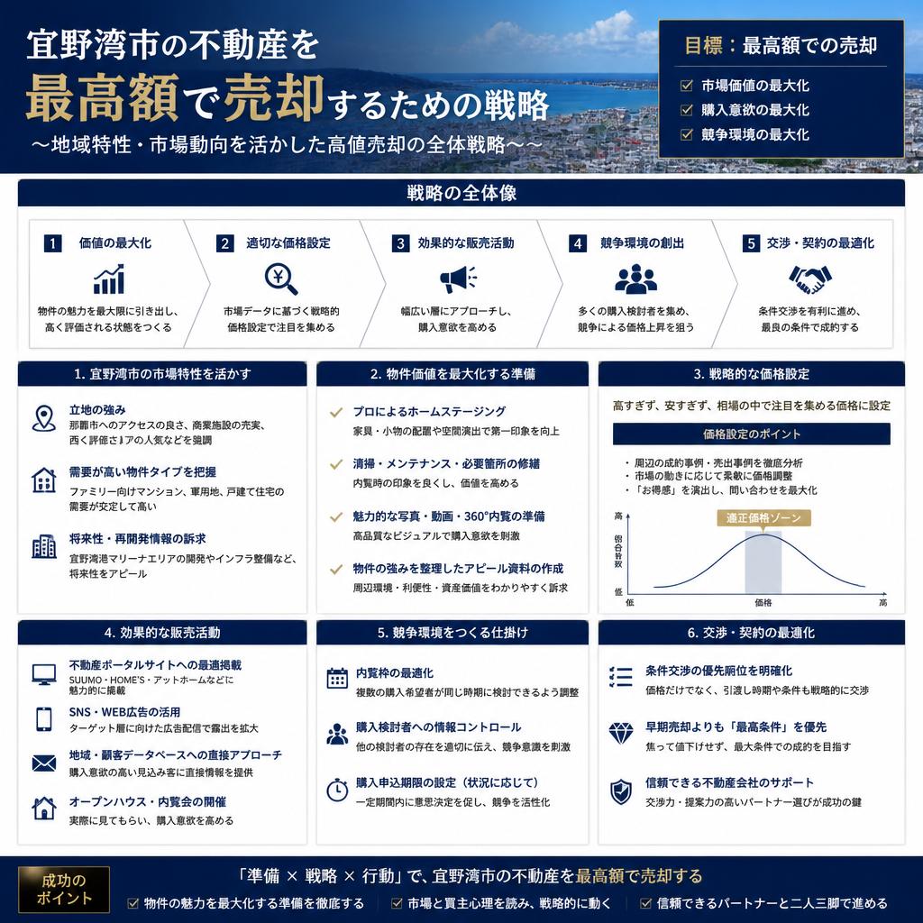 宜野湾市の不動産を最高額で売却するための戦略