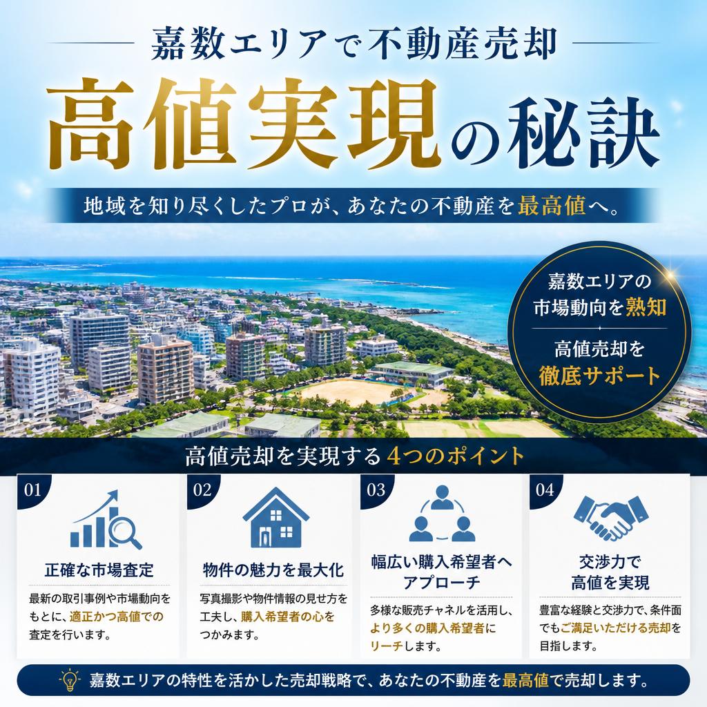 嘉数エリアで不動産売却、高値実現の秘訣