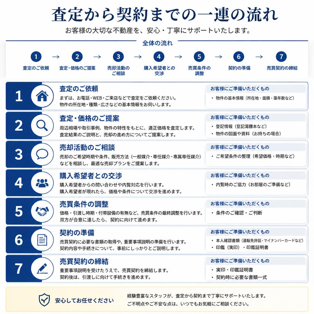 売却活動の流れ