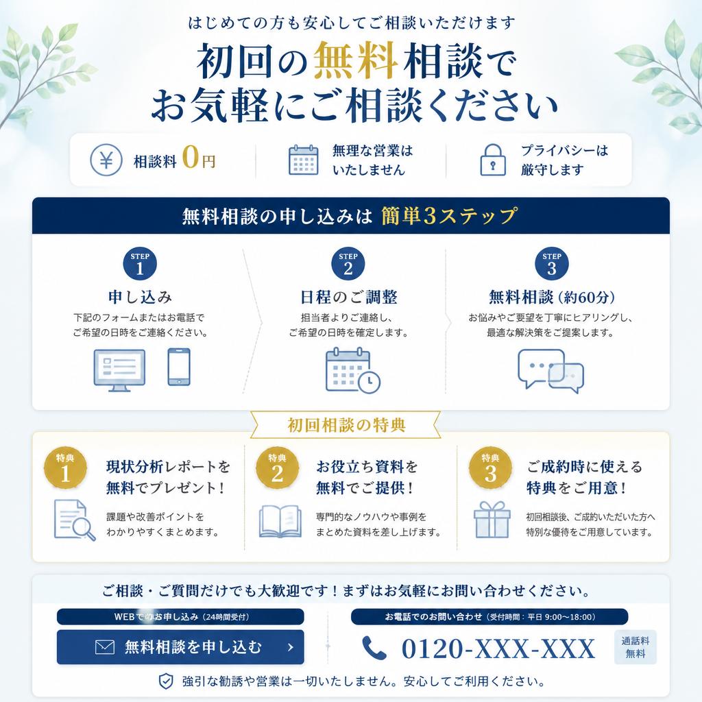 まずは無料相談から
