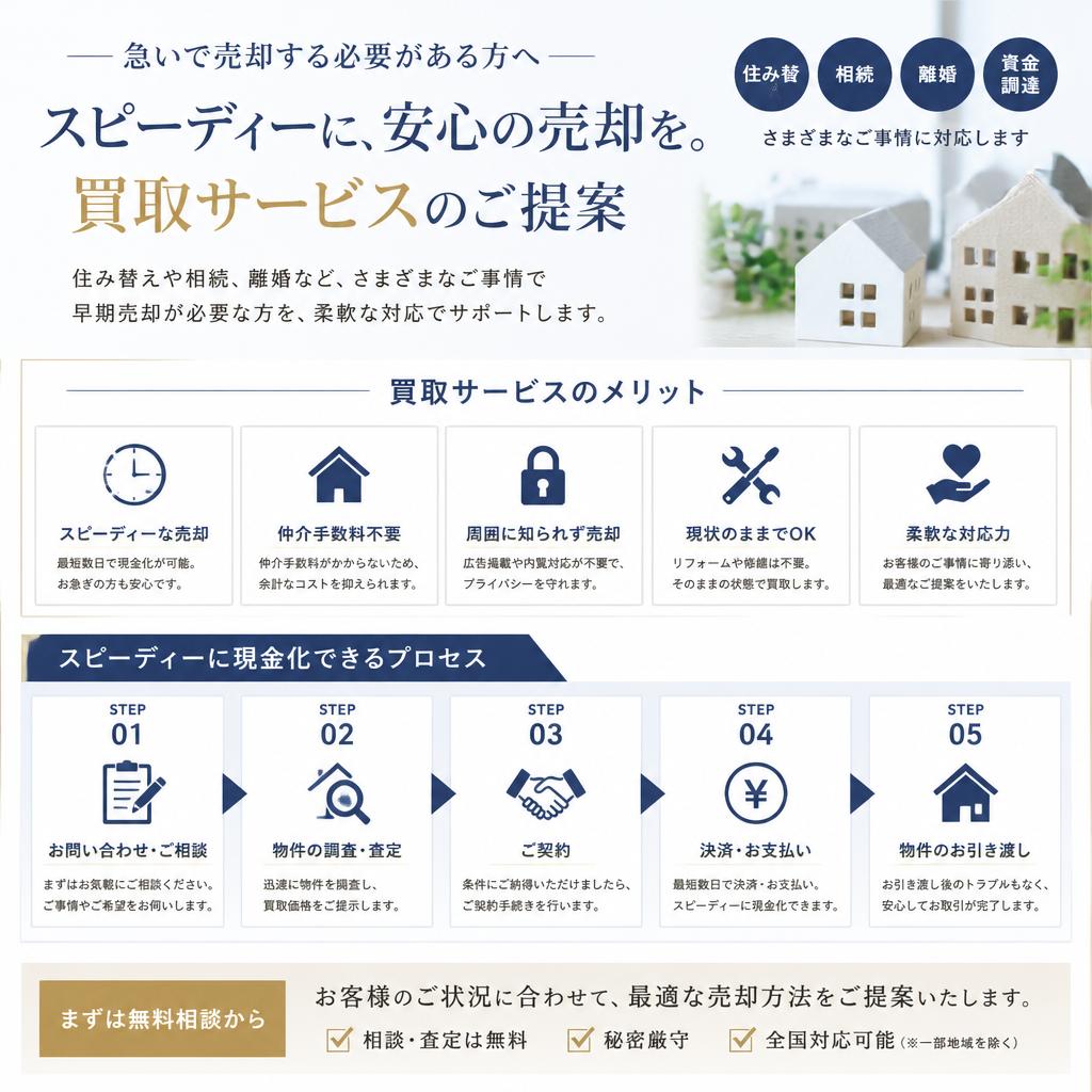 住み替えや急な事情に対応