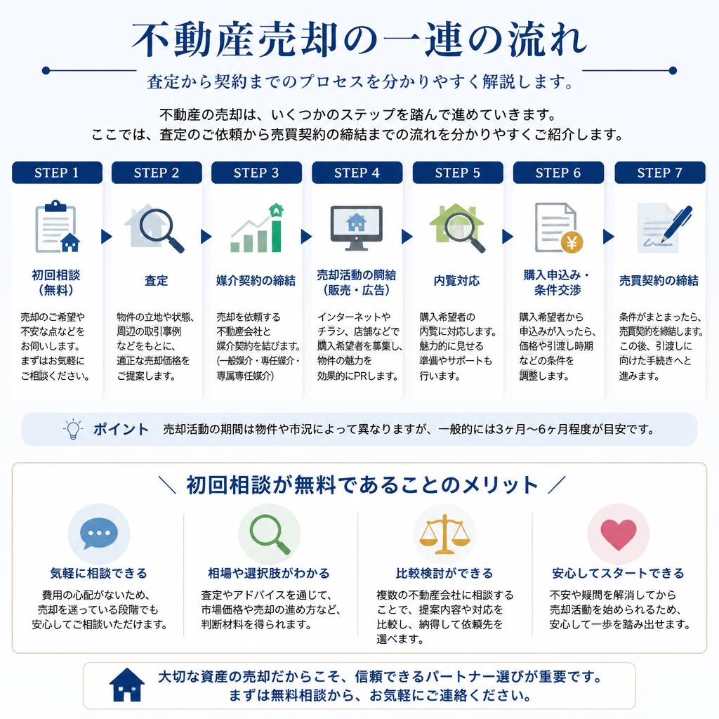 売却の流れとご相談のメリット
