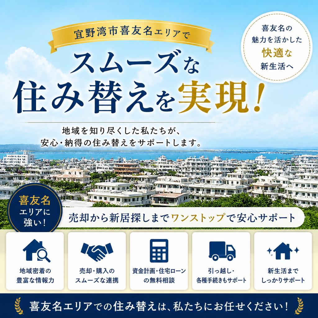 宜野湾市喜友名エリアでスムーズな住み替えを実現！