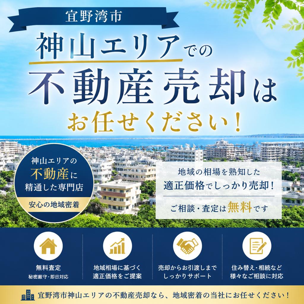 宜野湾市神山エリアでの不動産売却はお任せください！