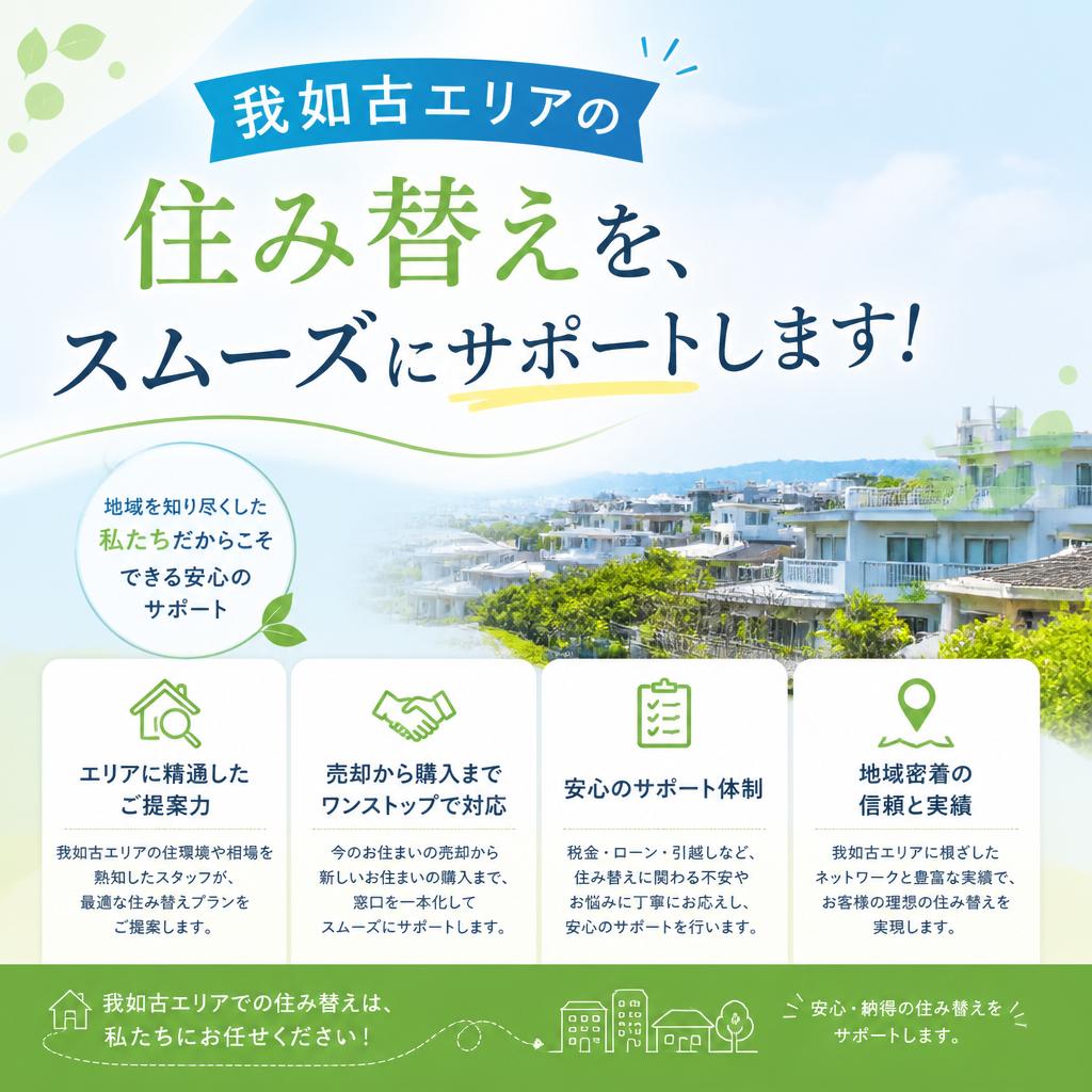 我如古エリアの住み替えを、スムーズにサポートします！